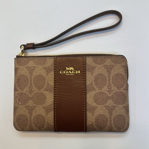 Coach Brown Wristlet - Picture 3 of 6
